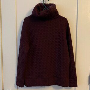 Gap Fit Purple Quilted Funnel Neck Sweatshirt